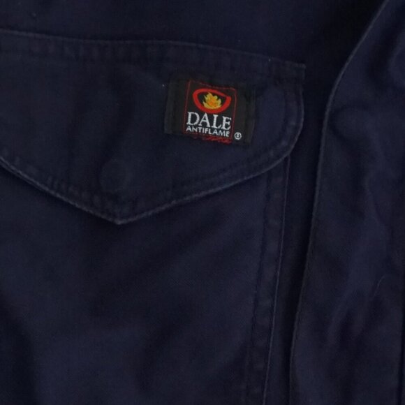 VTG '03 Dale FR Anti Flame Action West Navy Heavyweight Cotton Zip Up Vest XLT - Picture 6 of 9